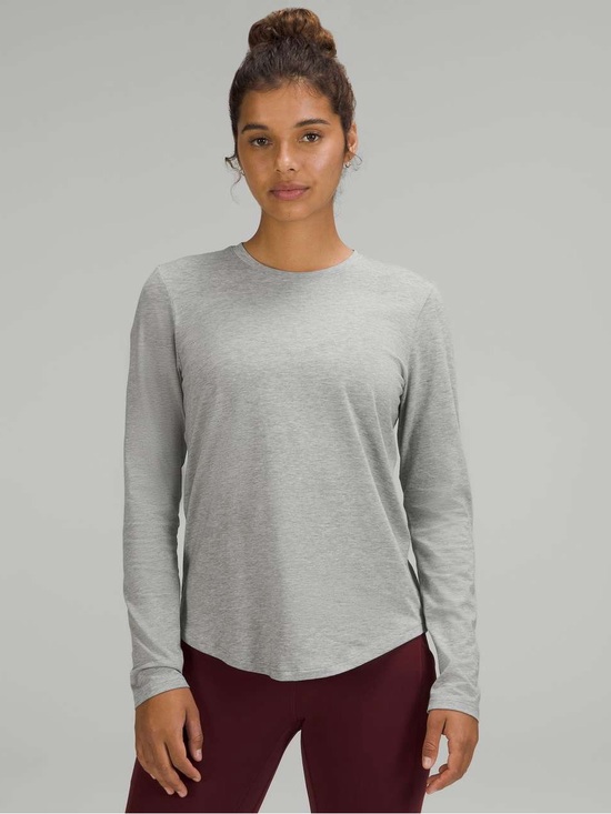 lululemon athletica Tops - Lululemon Athletica Gray Cotton Love Long Sleeve T-shirt Size 8 Women’s